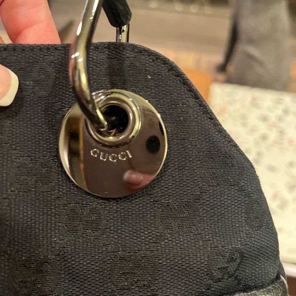 VINTAGE GUCCI BLACK CC CANVAS ECLIPSE TOTE - Picture 5 of 8
